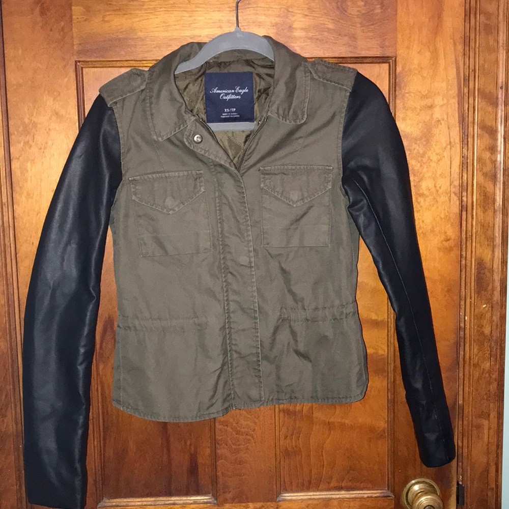 American Eagle black and green jacket